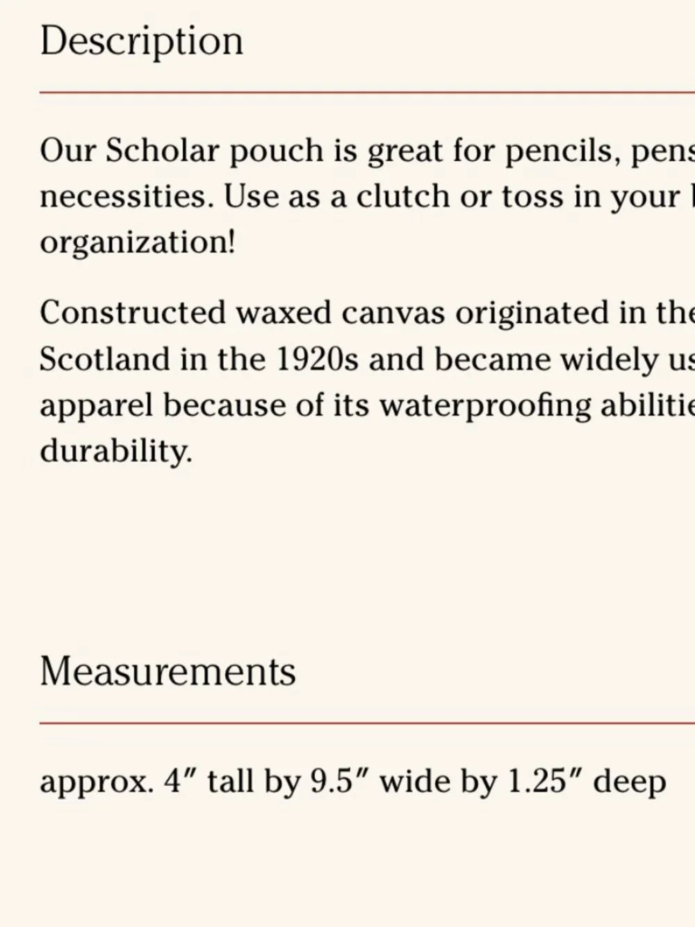 Peg & Awl Scholar Pencil Pouch - Moss and brown leather - Picture 9 of 10
